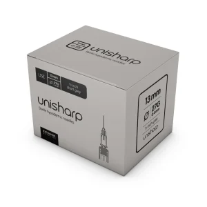 Unisharp Needle 27g 1/2” (13mm) (Grey) – x 100